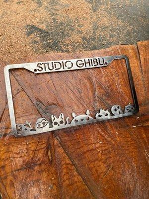 Super cute studio ghibli license plate cut with fiber laser out of 1/8th steel