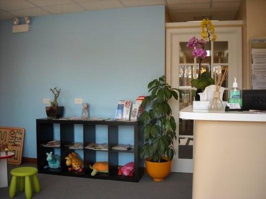 Our front office with play area for the youngest of our patients