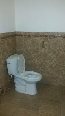 Basic toilet but clean.