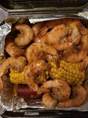 Very flavorful, lots of butter in the bottom of the plate to dip the shrimp into