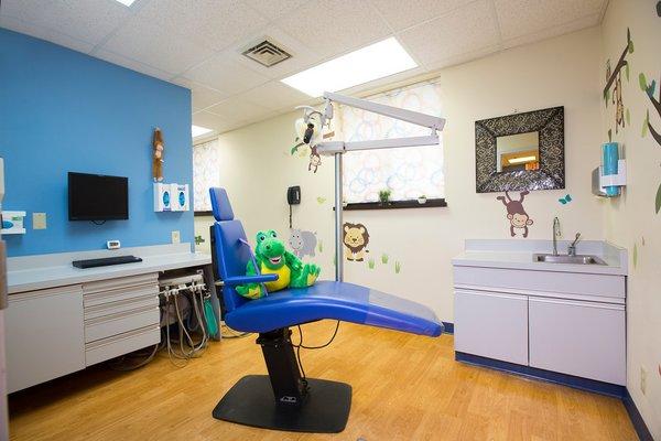 Children's dentistry is done among the monkeys and lions!
