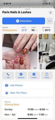 PARIS NAILS AND LASHES