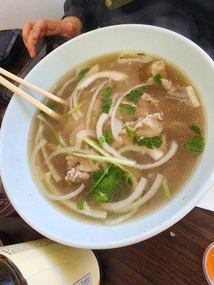 Pho with steak and meatballs