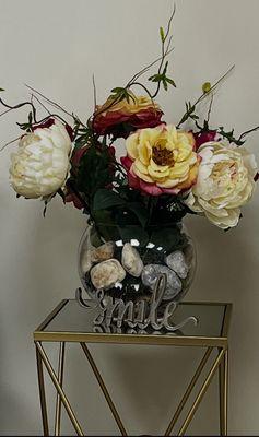 Flowers in waiting area