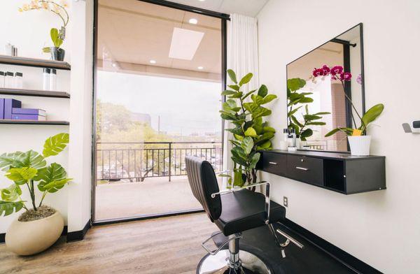 VCS's Studio's trendy suites with chair rentals available for hairstylist & barbers.