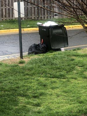 Trash that they drove right pass and didn't pick up