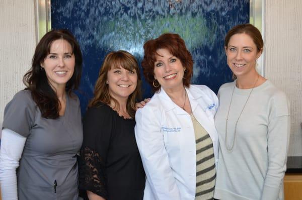 We aim for a natural, refreshed look (staff pictured are ages 50, 47, 60, and 35.)