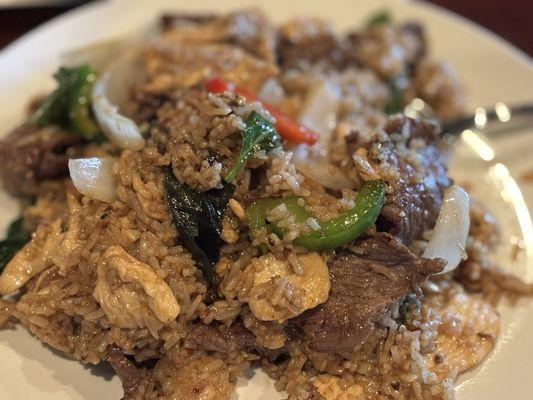 Drunken Fried Rice with Chicken and beef