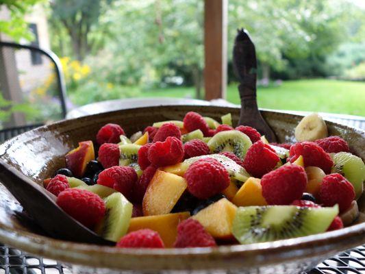 Organic Fruit Salat for the delicious pancakes!