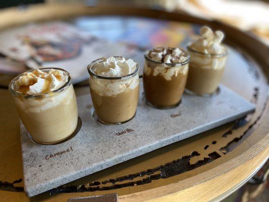 Iced coffee sampler