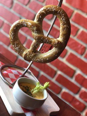 Giant Belgium Pretzel- served with our homemade Beer Cheese.