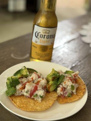 Fish ceviche w/their own avocado