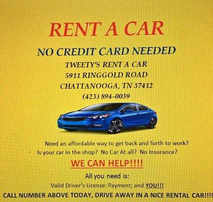 Tweety's Automart Rentals