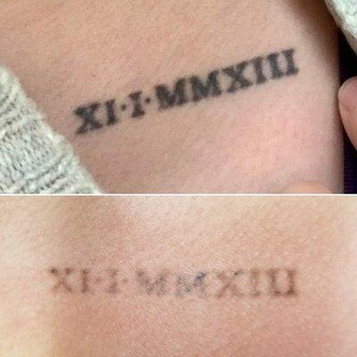 Nice fade for a beautiful cover up. Done in 6 sessions.