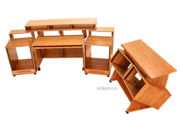 JamRacks™ complete bamboo workstation.