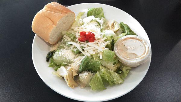 This is the St. Louis salad that accompanies the lunch specials, though you can choose a regular or a Caesar salad.