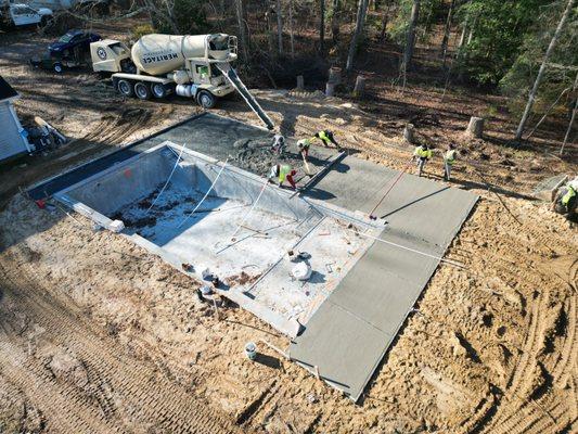 Progress Picture of a pool in Caroline County ( Eastern Shore Md)