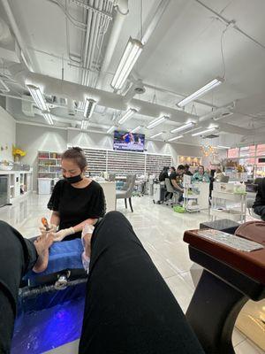 Business interior from the salon chair.