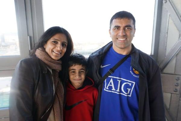 Dr. Naik and his family on vacation