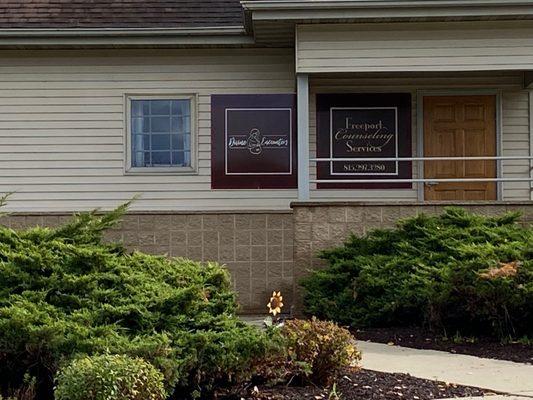 Northwest corner of building