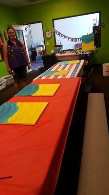 A picture from one of our Paintastic events, we do these usually once a month. They will be posted in the events tab on facebook!