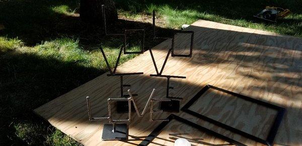 Rebar LOVE stands. Awesome!