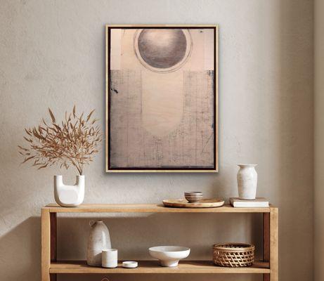 Hetep, 30x40, encaustic on wood panel, Shauna Marie Martin.