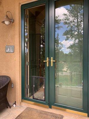 Through the Glass Dog Doors