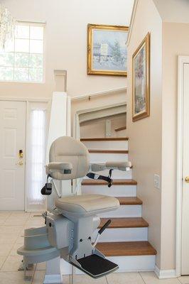 Bruno Elite custom curved stairlift in Rochester, MN