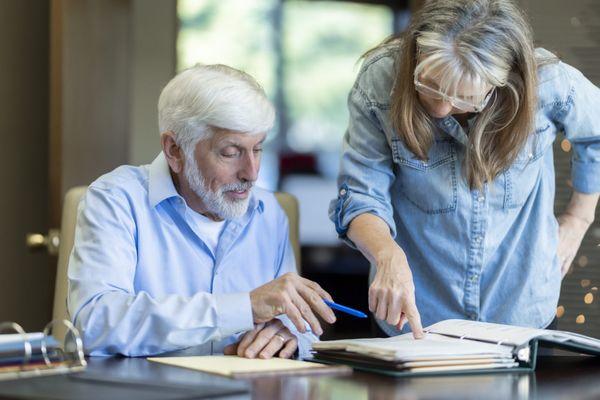 Paul and Bev working together