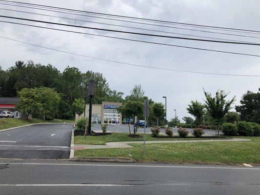 Big parking lot and two entrance options to get to this SW store.