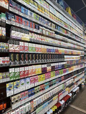 Good selection of regular juices and salt juice,