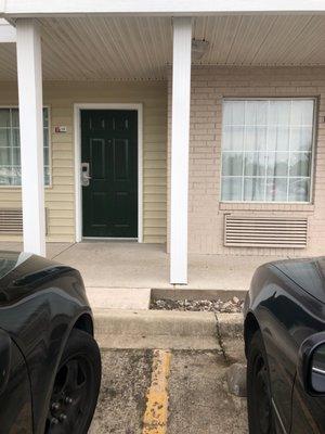 Front door of suite.