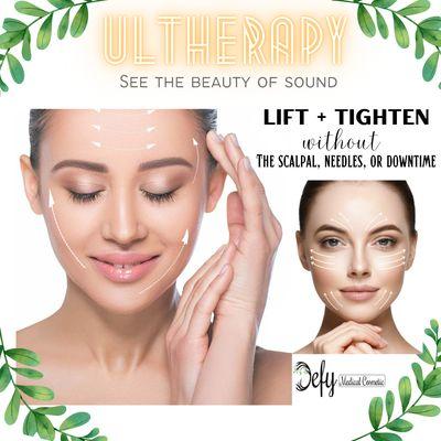 We are excited to be able to now offer Ultherapy! The only FDA-approved non-invasive procedure that lifts and tightens saggy skin.