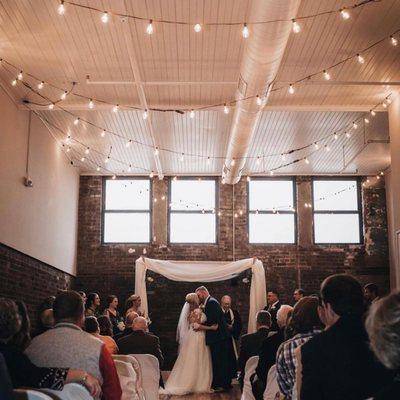 Our event space has the perfect backdrop for wedding ceremonies!