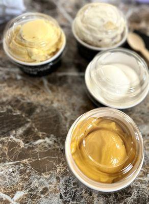 @ Mom's: (Dominican Pineapple Cake/ Something My Kid Picked/Coconut Sorbet/ Mango Sbt