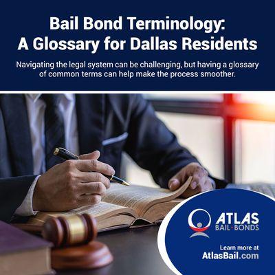 We've made a list of the most common bail bond terms you might come across and what they mean.
Read all about it at AtlasBail.com
