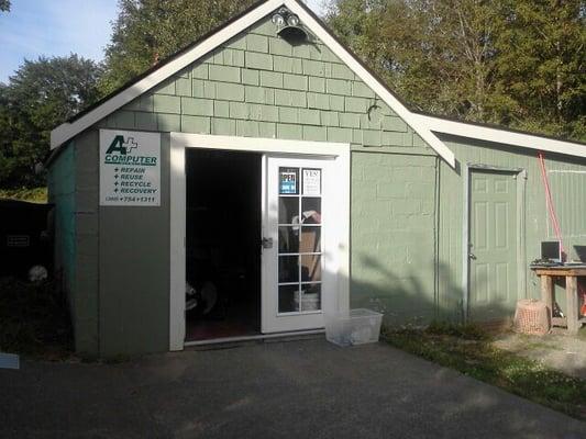 A-Plus is set back from the road on Pacific, across from PSE.