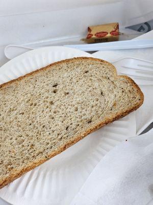 bratwurst comes with bread that's delish together