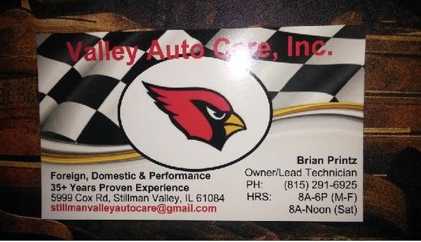 Valley Auto Care contact info and hours