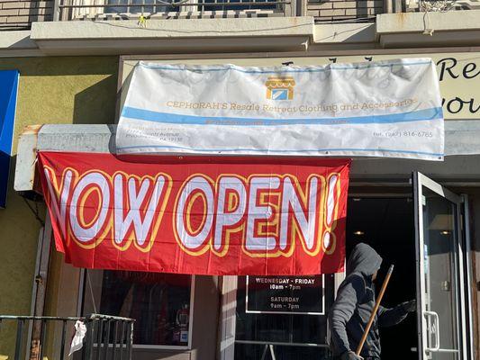 This is the grand opening sign