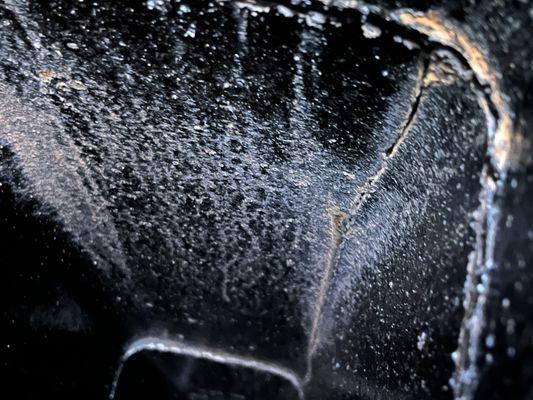 Cracked tiles and glazed creosote