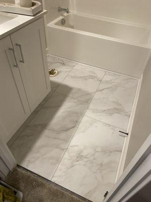 In the process of completing 1 bathroom.