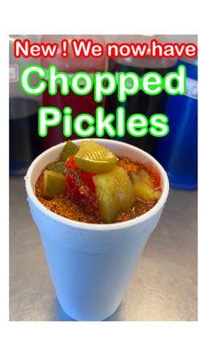We now have chopped pickles that you can put on whatever you like.