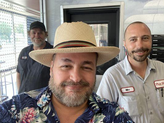Thank you Tom, Jared & Mike from Pep Boys