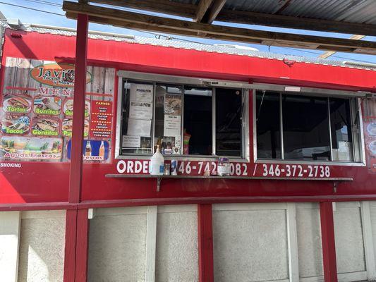 Menu and ordering window