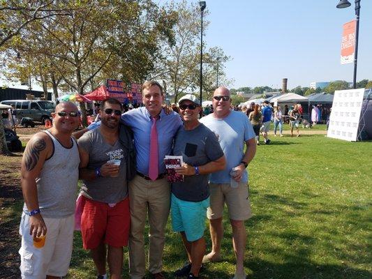 Friends and our Senator Mark Warner enjoying Pride 2016