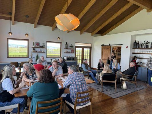 During a weekend in Walla Walla, this was the overflow for tasting.
