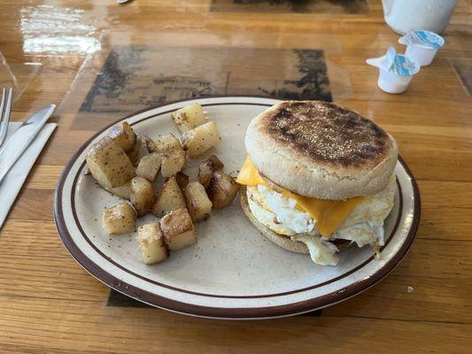 Decent breakfast sandwich