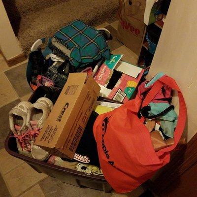Care bags for the homeless.